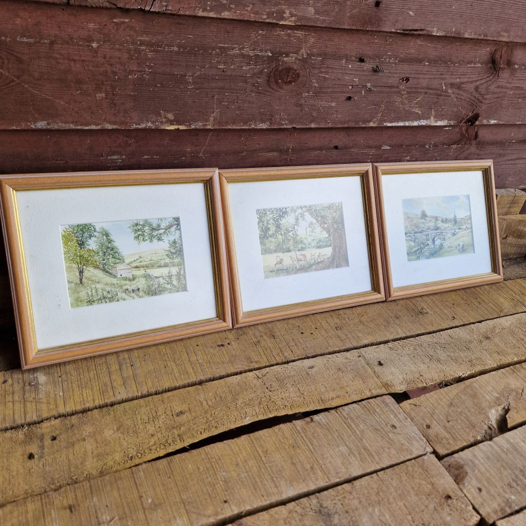 Set of three Alan Matthews Watercolours